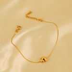 Gold color / 1 Piece Simple Series Daily Letter C Stainless Steel  Gold Color Unisex Chain Bracelets Picture3